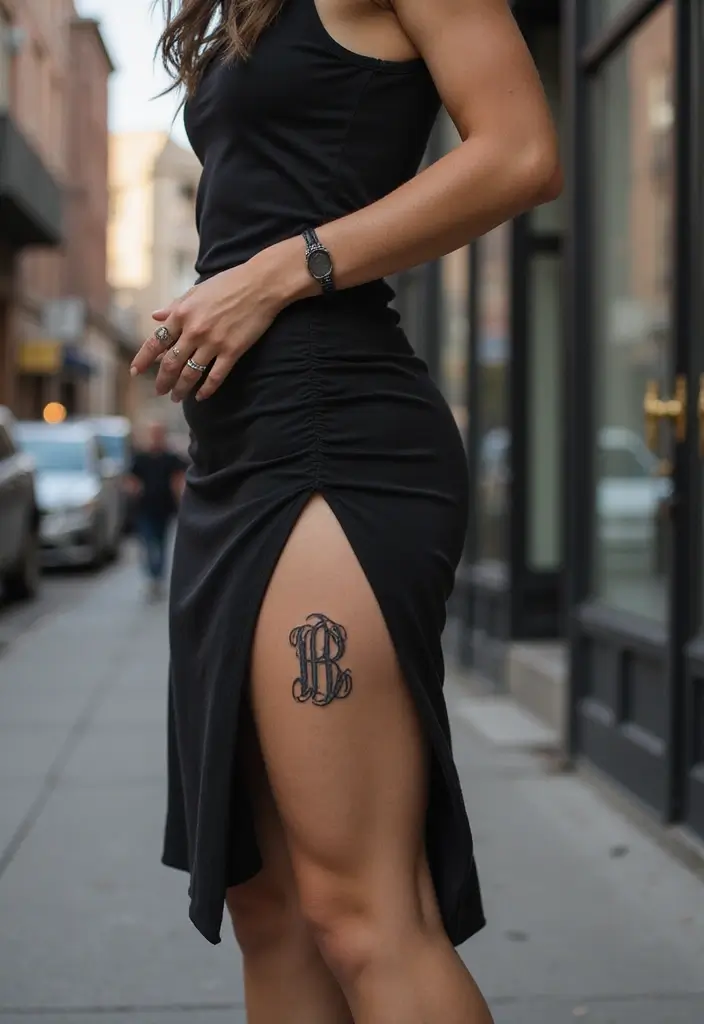 50 Above the Knee Tattoo Ideas with Unique Placement Designs 21 50 Above the Knee Tattoo Ideas with Unique Placement Designs - 21. Personal Symbols