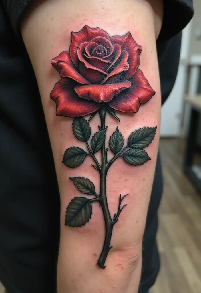 30 Biomech Tattoo Ideas with Futuristic and Bold Designs - 21. Biomechanical Rose