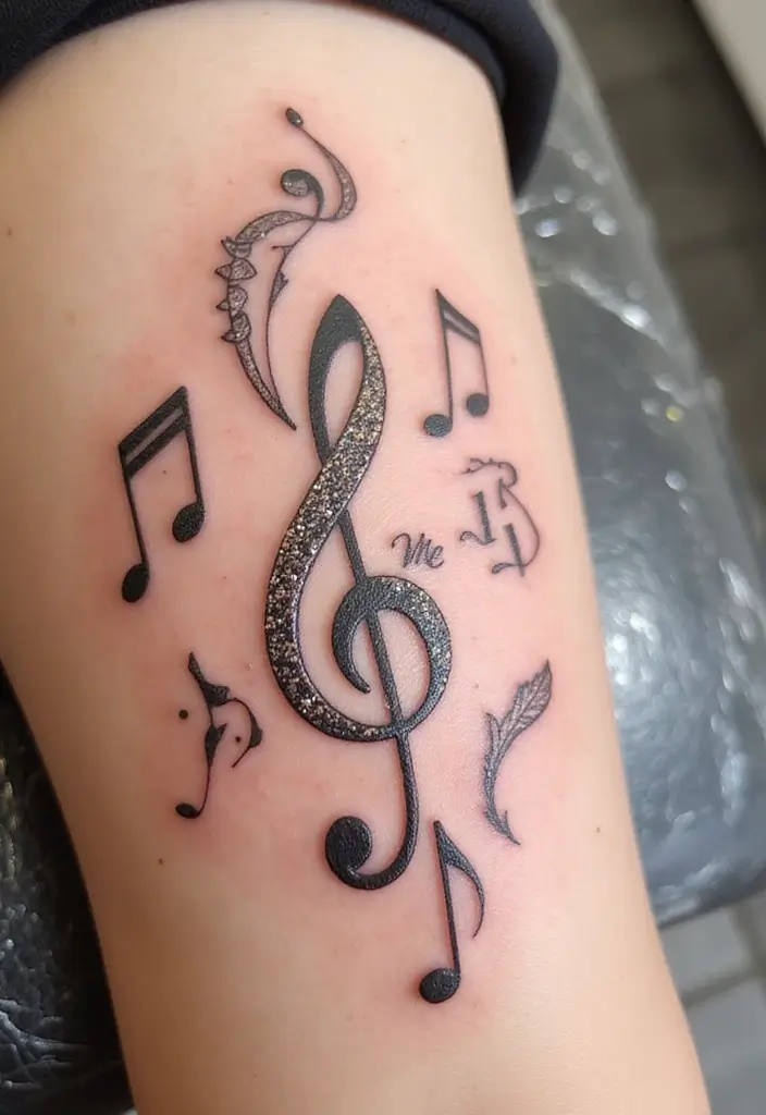 50 Family Tattoo Ideas to Celebrate Love and Connection 21 50 Family Tattoo Ideas to Celebrate Love and Connection - 21. Music Note Tattoos