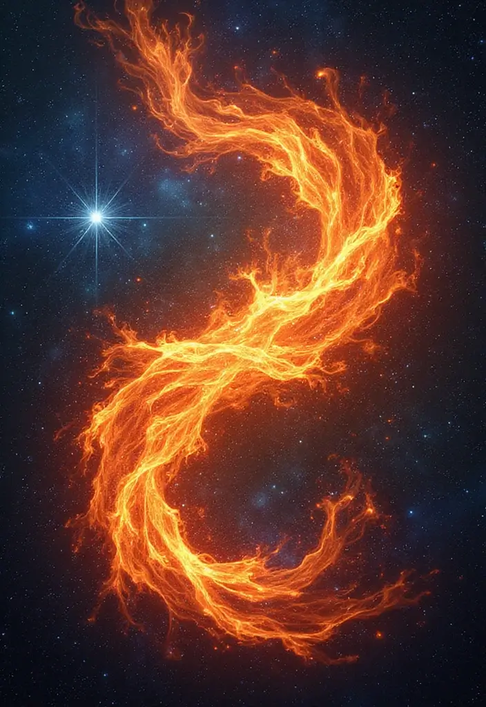 30 Fire Tattoos with Bold and Striking Designs 21 30 Fire Tattoos with Bold and Striking Designs - 21. Fire Spiral Galaxy: Cosmic Energy