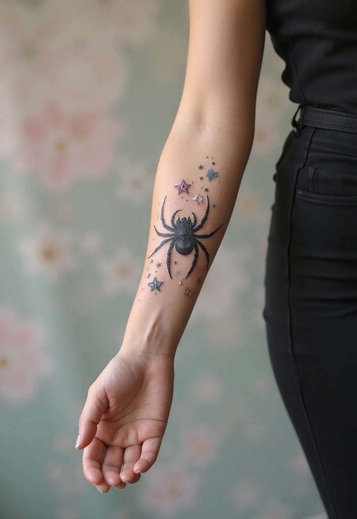 50 Spider Tattoo Designs with Meaning and Bold Styles 21 50 Spider Tattoo Designs with Meaning and Bold Styles - 21. Ethereal Spider Tattoo