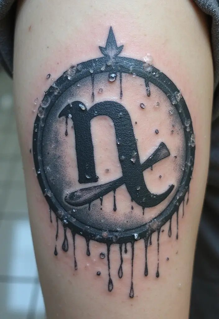 30 Aquarius Tattoos with Zodiac Symbolism and Style 22 30 Aquarius Tattoos with Zodiac Symbolism and Style - 22. Aquarius Symbols with Rain