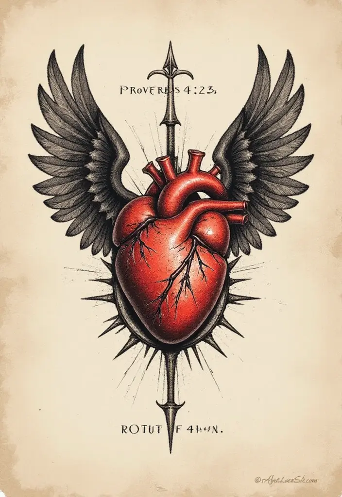 50 Beautiful Bible Verse Tattoo Ideas for Faith and Inspiration 22 50 Beautiful Bible Verse Tattoo Ideas for Faith and Inspiration - 22. Proverbs 4:23 - 'Above all else, guard your heart'