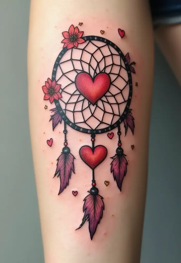 50 Dream Catcher Tattoo Meaning Ideas with Deep Symbolism 22 50 Dream Catcher Tattoo Meaning Ideas with Deep Symbolism - 22. A Reminder of Self-Love