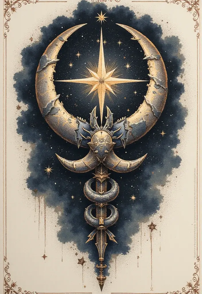 50 God of War Tattoo Ideas for True Fans of the Game - 22. The Night Sky