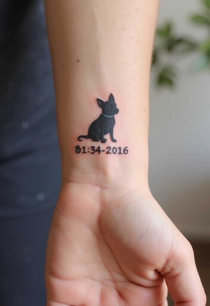 30 Loyalty Over Love Tattoos and Their Symbolism - 22. Pet's Birthday or Adoption Date
