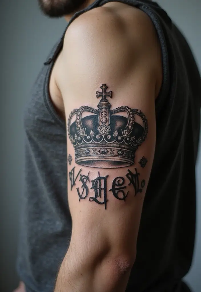 30 Money Tattoo Designs with Symbolism and Creative Styles - 22. The Crown of Wealth