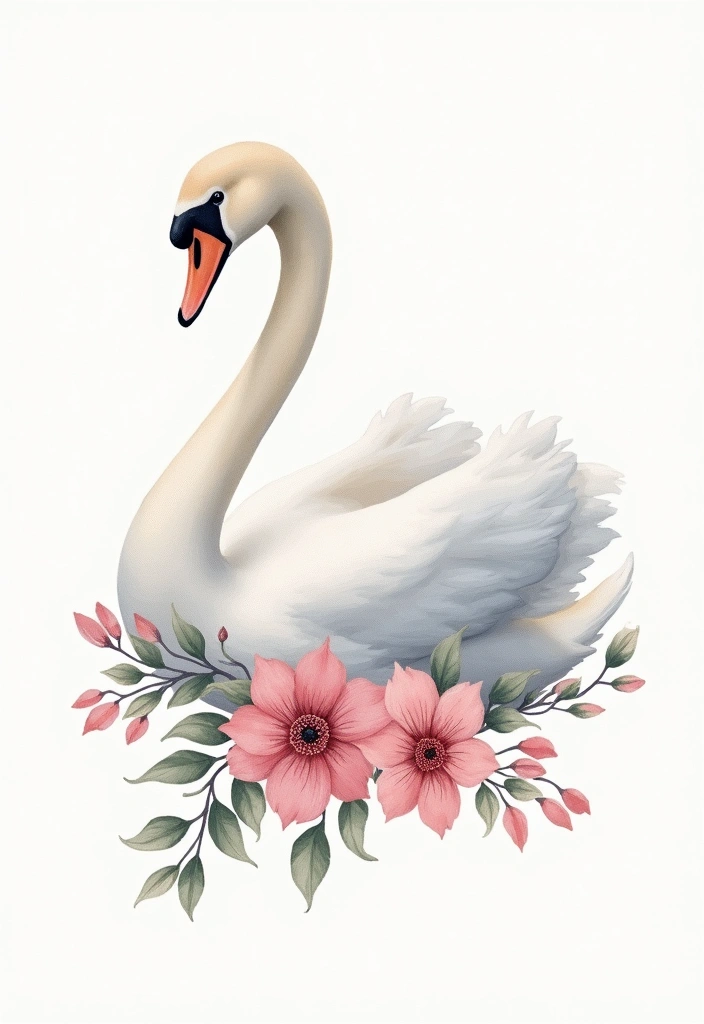30 Safari Animal Tattoos with Bold and Exotic Designs - 22. Graceful Swan: A Symbol of Elegance