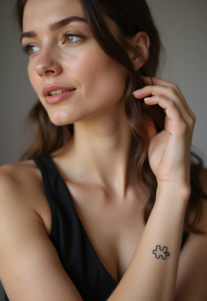 30 Wrist Tattoo Ideas for Women That Are Subtle and Stunning 22 30 Wrist Tattoo Ideas for Women That Are Subtle and Stunning - 22. Small Puzzle Piece