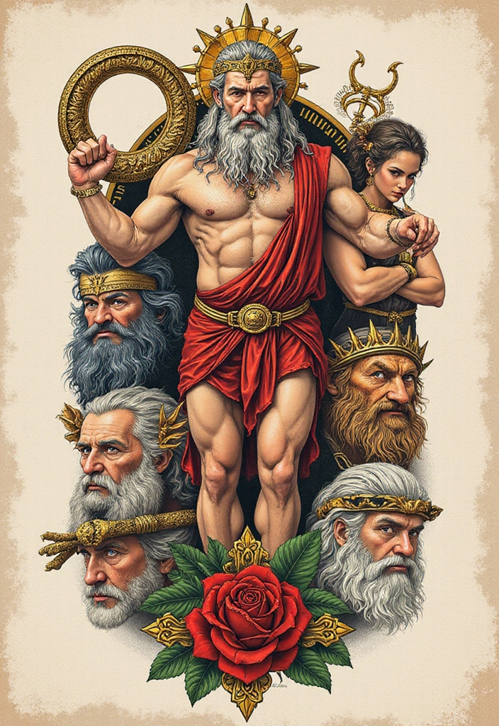 30 Zeus Tattoo Meanings and Design Inspirations - 22. The Legacy of the Olympians