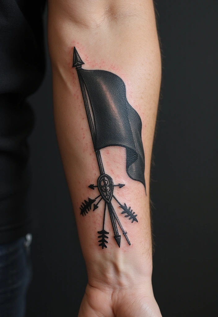 50 Black Flag Tattoo Meaning Inspirations and Symbolism 23 50 Black Flag Tattoo Meaning Inspirations and Symbolism - 23. Symbol of Resistance