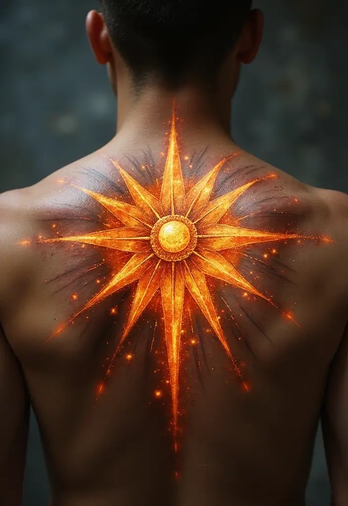 50 Christian Back Tattoos with Meaningful and Powerful Designs - 23. The Morning Star