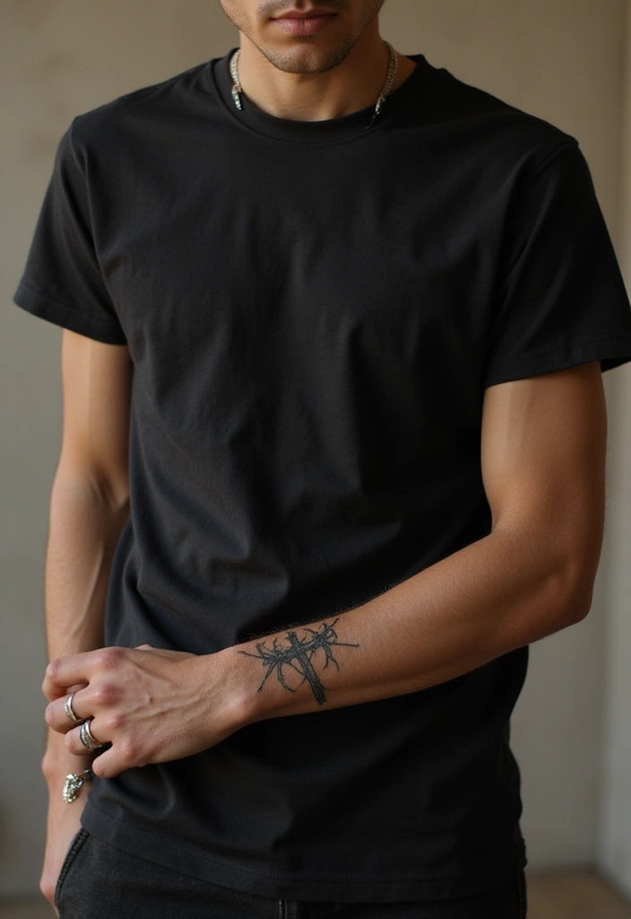 30 Cross Tattoos on Wrist with Meaningful and Elegant Designs 23 30 Cross Tattoos on Wrist with Meaningful and Elegant Designs - 23. Cross with Crown of Thorns Tattoo