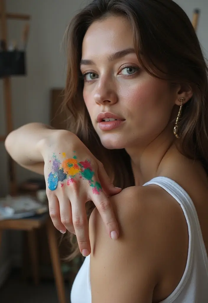 30 Elegant Hand Tattoos for a Chic and Bold Look 23 30 Elegant Hand Tattoos for a Chic and Bold Look - 23. Artistic Paint Splatter Tattoos
