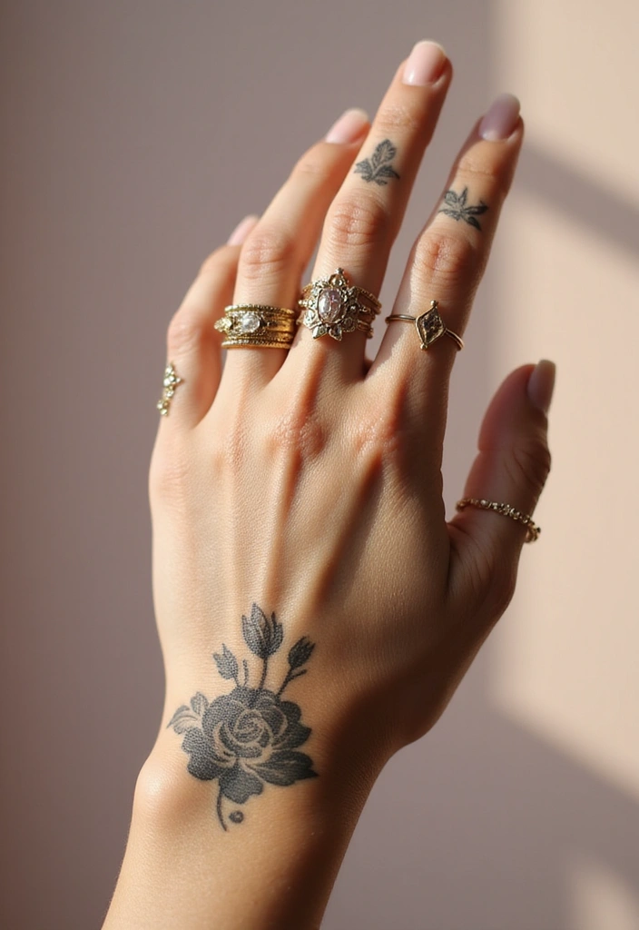 50 Beautiful Hand Tattoos for Women with Unique Design Ideas 23 50 Beautiful Hand Tattoos for Women with Unique Design Ideas - 23. Adornments and Jewelry Tattoos