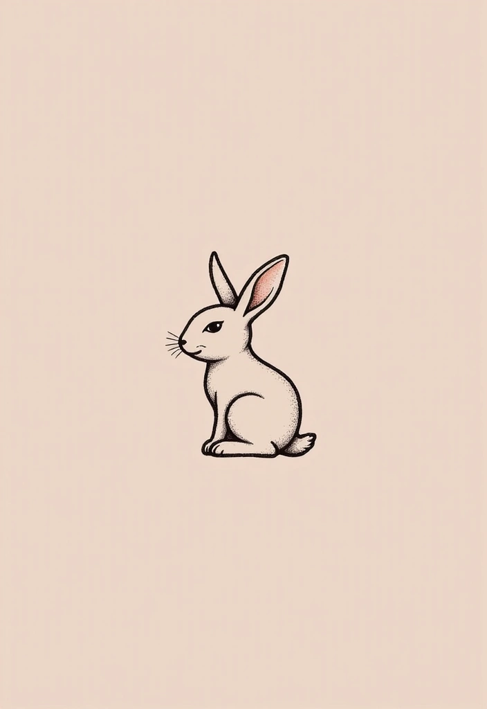 50 Rabbit Tattoo Meaning Inspirations and Cultural Symbolism - 23. The Art of Minimalism