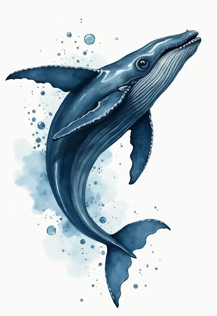 30 Safari Animal Tattoos with Bold and Exotic Designs - 23. Majestic Whale: The Gentle Giant