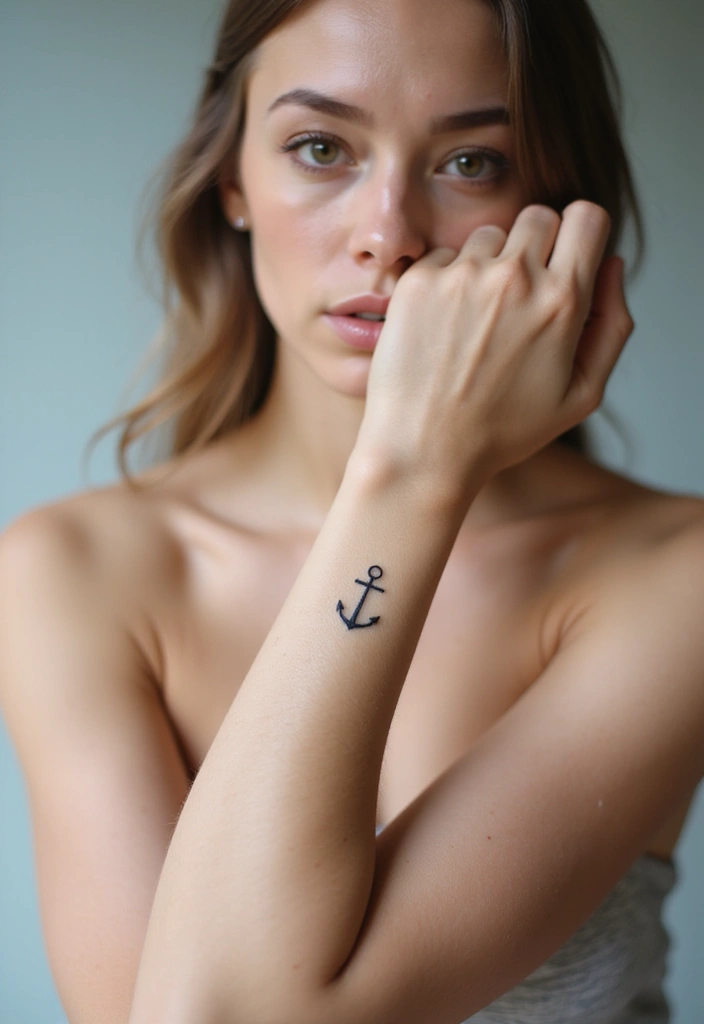 30 Tattoos for Women That Are Stylish and Meaningful 23 30 Tattoos for Women That Are Stylish and Meaningful - 23. Small Anchor