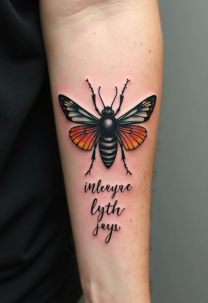 50 Bug Pin Tattoo Designs That Are Unique and Creative - 24. Inspirational Insect Quotes