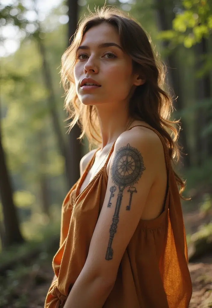 50 Compass Tattoo Meaning Ideas and Symbolic Designs - 24. A Journey Within