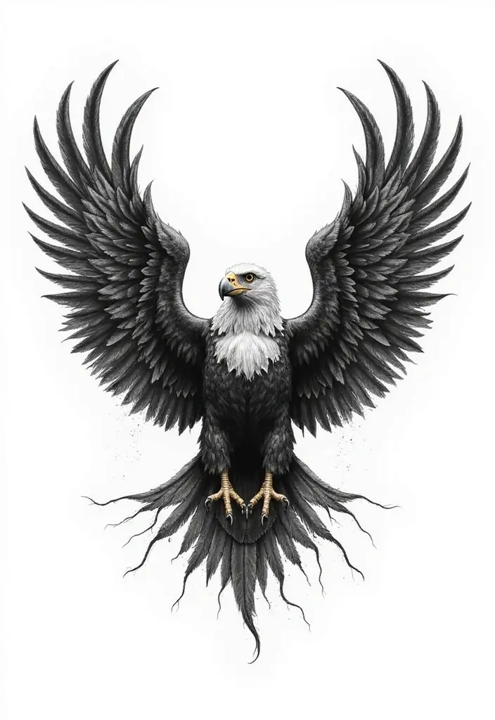 50 Eagle Tattoo Meaning Ideas and Symbolic Designs 24 50 Eagle Tattoo Meaning Ideas and Symbolic Designs - 24. Eagle with Wings Spread