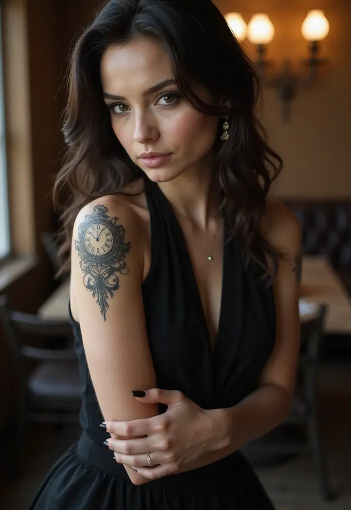 30 Elegant Hand Tattoos for a Chic and Bold Look 24 30 Elegant Hand Tattoos for a Chic and Bold Look - 24. Timeless Clock Tattoos