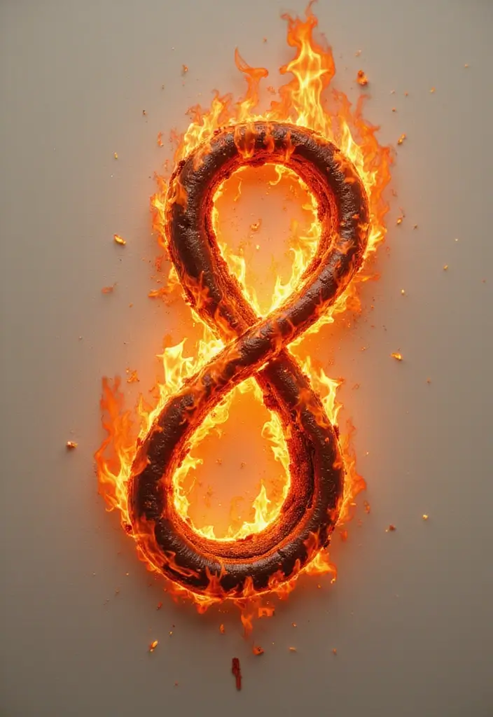 30 Fire Tattoos with Bold and Striking Designs 24 30 Fire Tattoos with Bold and Striking Designs - 24. Fire Infinity: Endless Passion