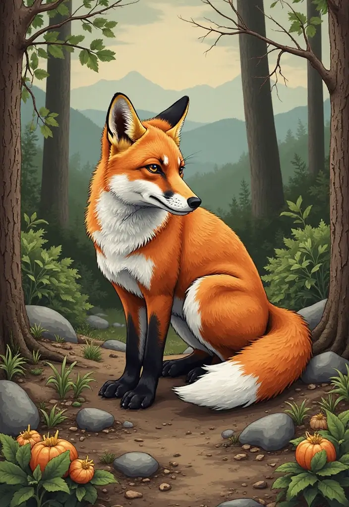 30 Fox Tattoos with Creative and Symbolic Designs - 24. Fox in the Woods Tattoo