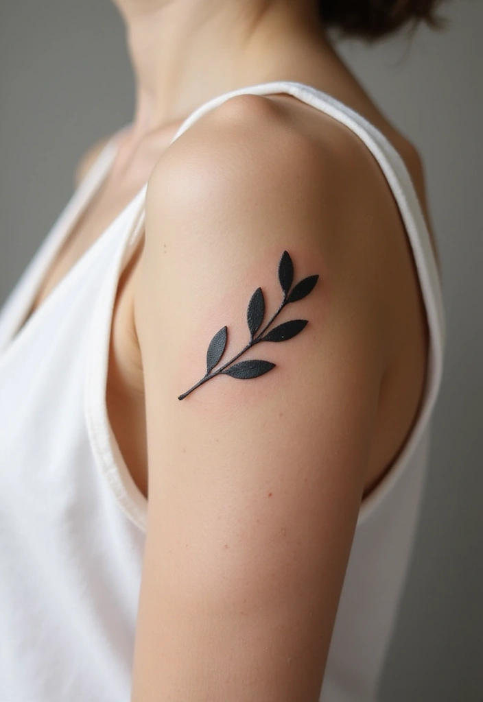 30 Olive Branch Tattoo Meaning and Design Inspirations - 24. Minimalist Olive Branch Ring