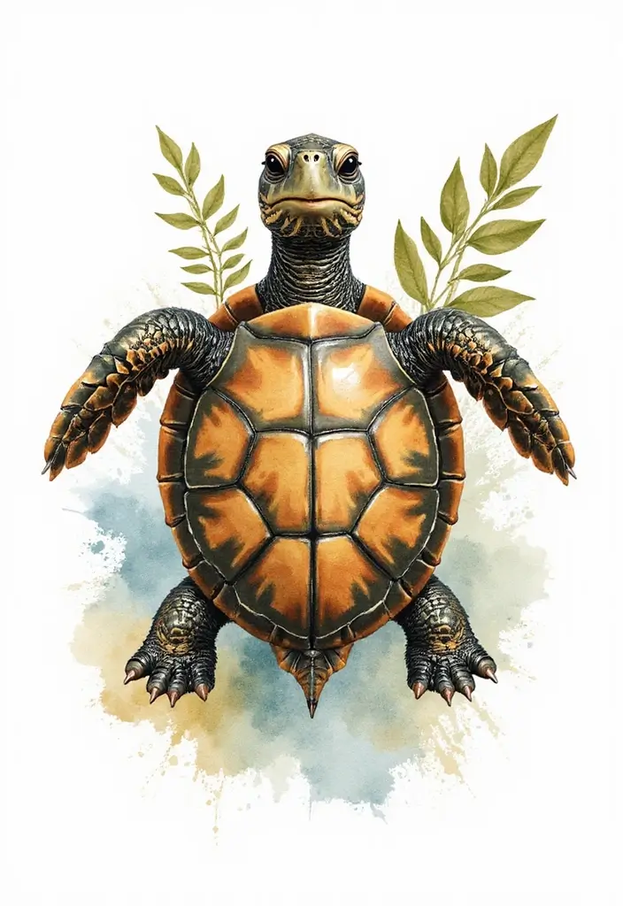30 Safari Animal Tattoos with Bold and Exotic Designs - 24. Exotic Tortoise: The Symbol of Longevity