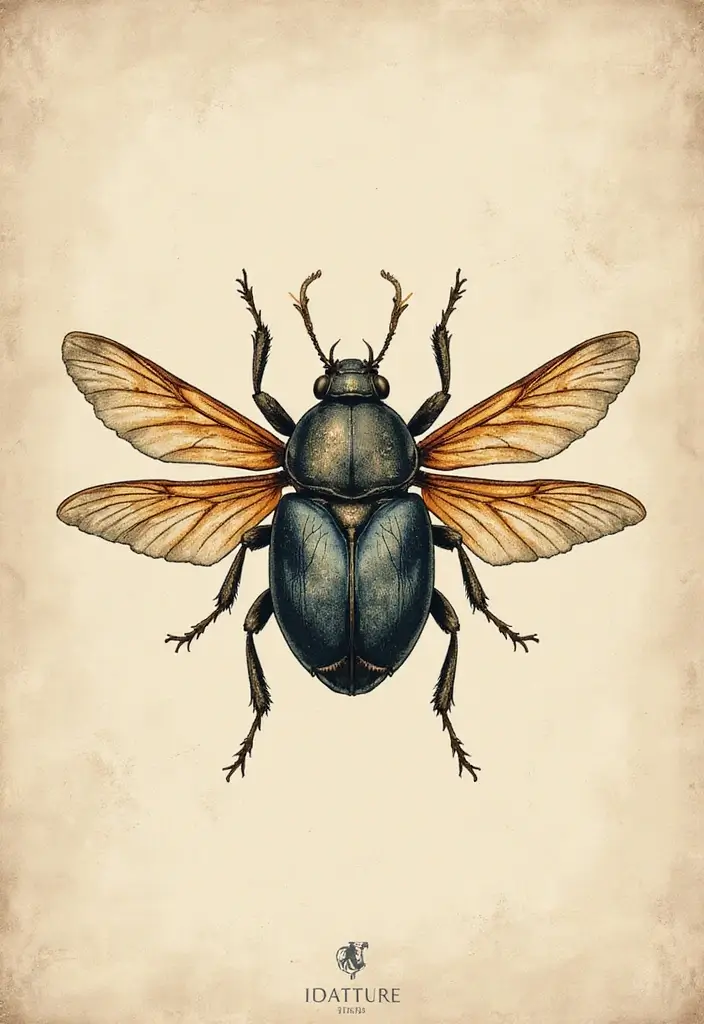 50 Bug Pin Tattoo Designs That Are Unique and Creative - 25. Vintage-Inspired Insect Tattoos