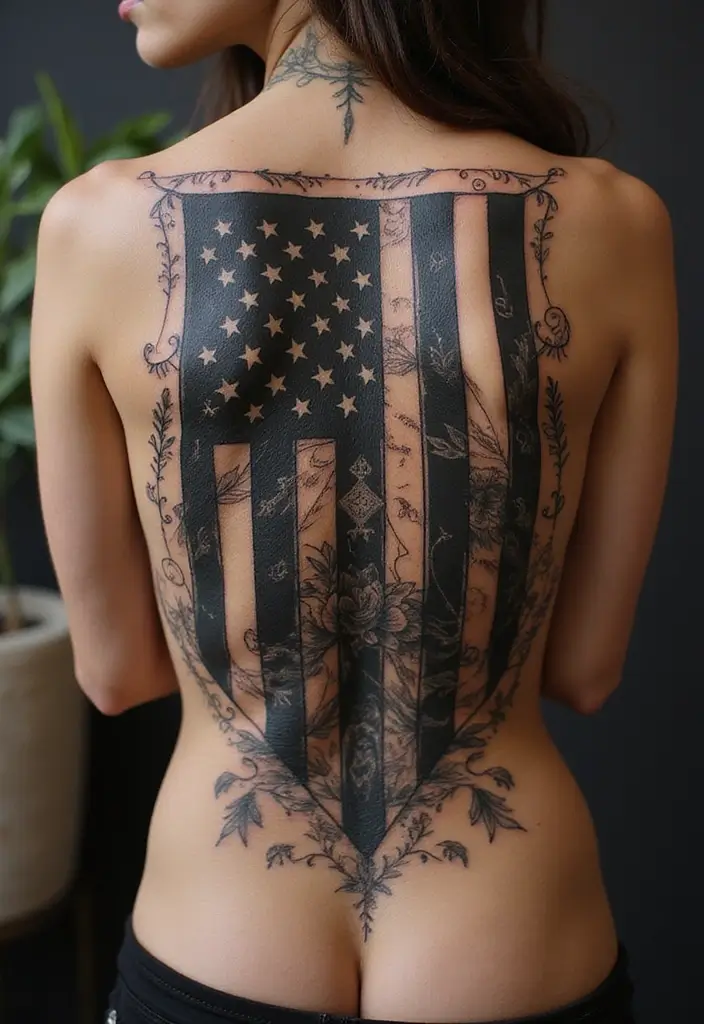 50 Black Flag Tattoo Meaning Inspirations and Symbolism 25 50 Black Flag Tattoo Meaning Inspirations and Symbolism - 25. Aesthetic Layering