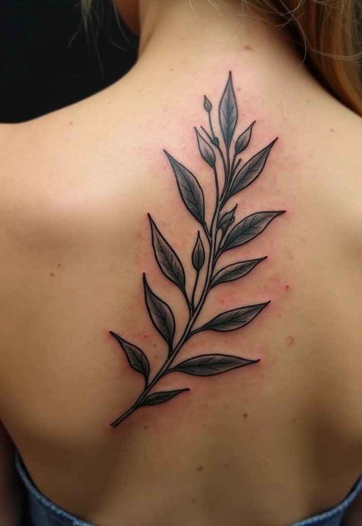 50 Christian Back Tattoos with Meaningful and Powerful Designs - 25. The Olive Branch