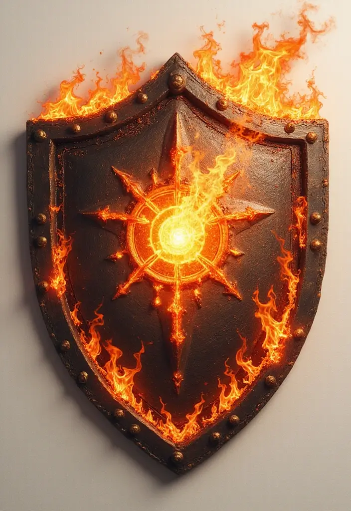 30 Fire Tattoos with Bold and Striking Designs 25 30 Fire Tattoos with Bold and Striking Designs - 25. Fire Shield: Protection and Strength