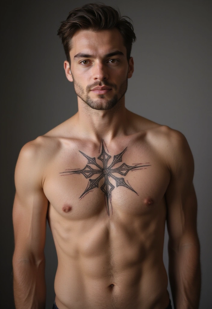 30 Star Tattoos for Men with Bold and Inspiring Ideas 25 30 Star Tattoos for Men with Bold and Inspiring Ideas - 25. Star Cross: A Fusion of Symbols