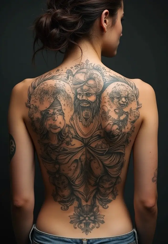 30 Star Tattoos That Are Timeless and Beautiful 25 30 Star Tattoos That Are Timeless and Beautiful - 25. Star Tattoos with Mythological Themes