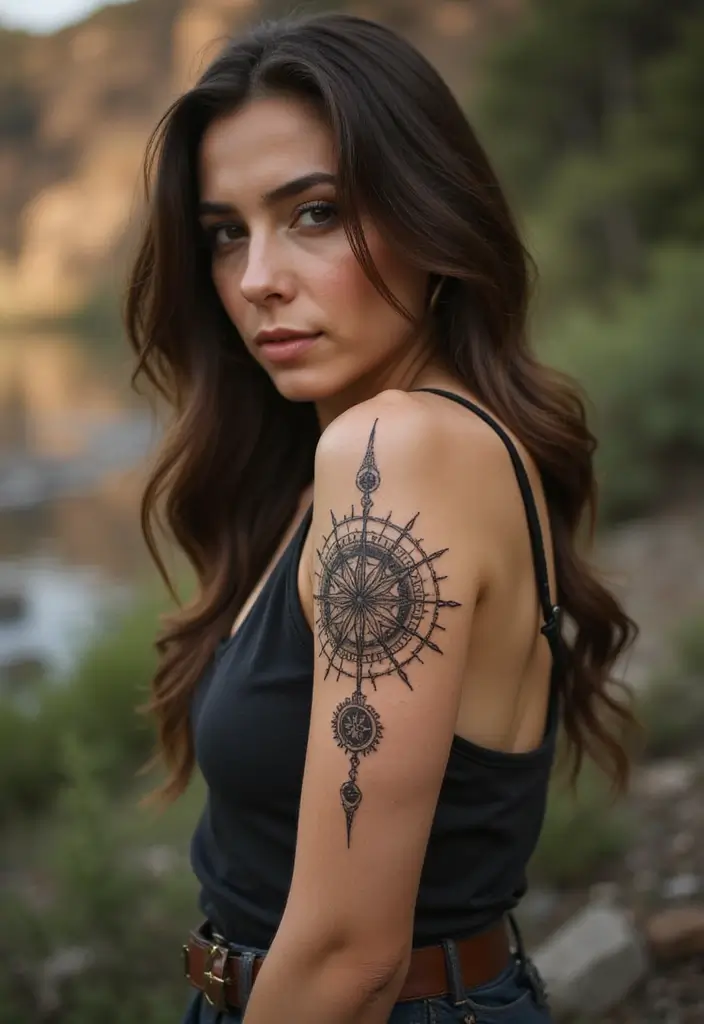 50 Compass Tattoo Meaning Ideas and Symbolic Designs - 26. The Navigator's Compass