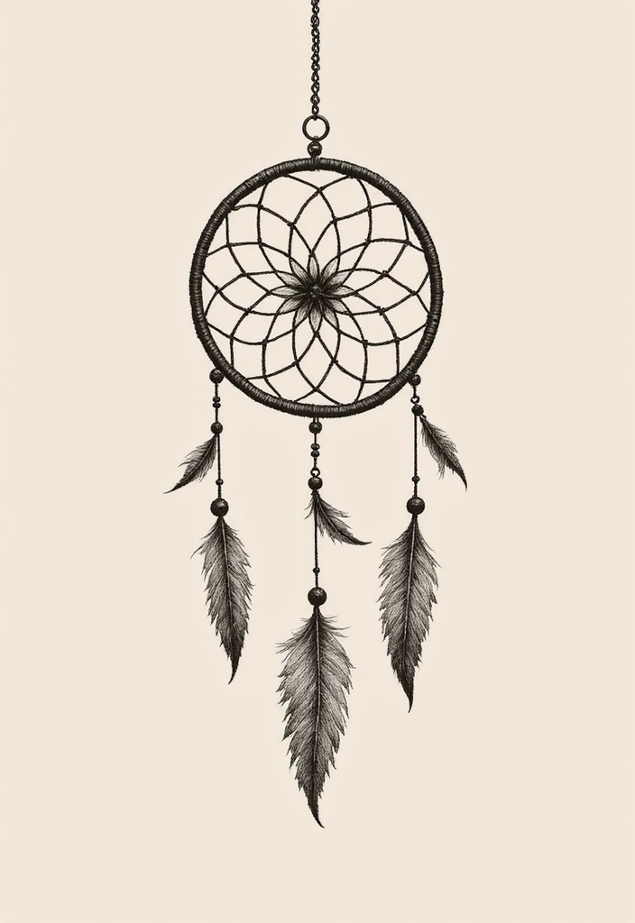 50 Dream Catcher Tattoo Meaning Ideas with Deep Symbolism 26 50 Dream Catcher Tattoo Meaning Ideas with Deep Symbolism - 26. The Beauty of Simplicity