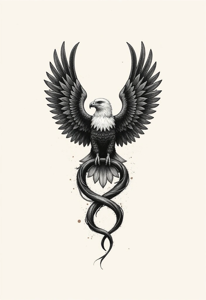 50 Eagle Tattoo Meaning Ideas and Symbolic Designs 26 50 Eagle Tattoo Meaning Ideas and Symbolic Designs - 26. Eagle and Infinity Symbol