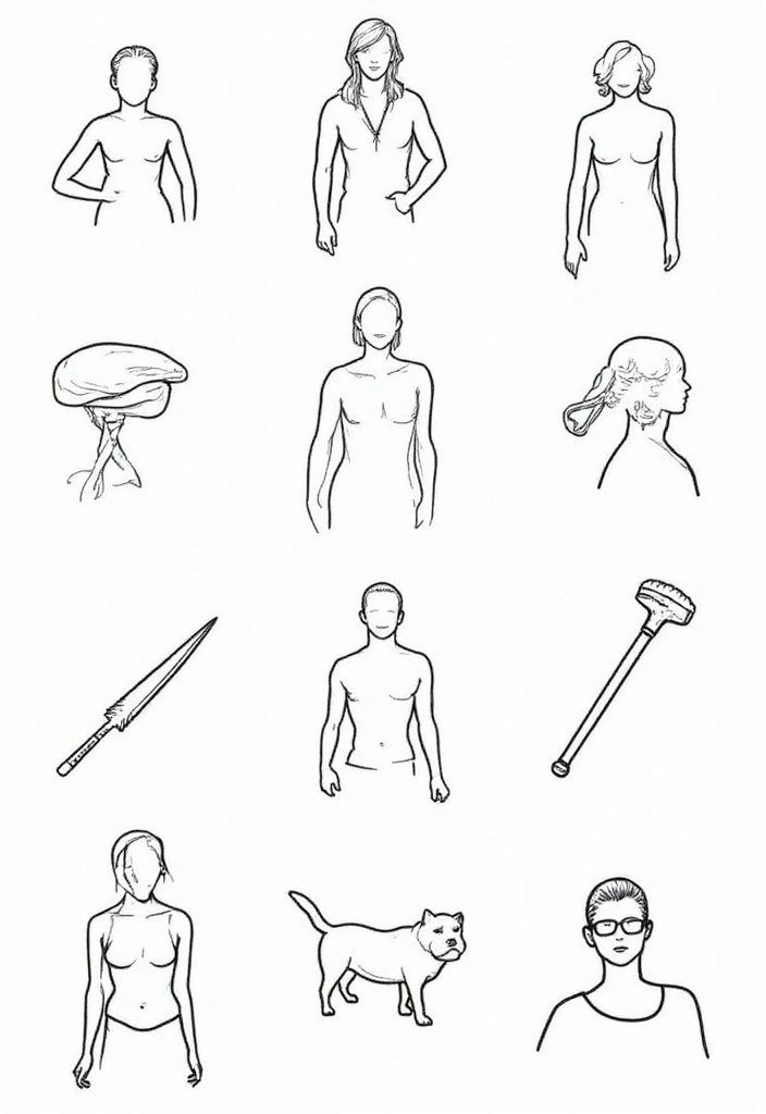 50 Line Art Custom Tattoos for Minimalist and Creative Designs 26 50 Line Art Custom Tattoos for Minimalist and Creative Designs - 26. Simple Silhouettes