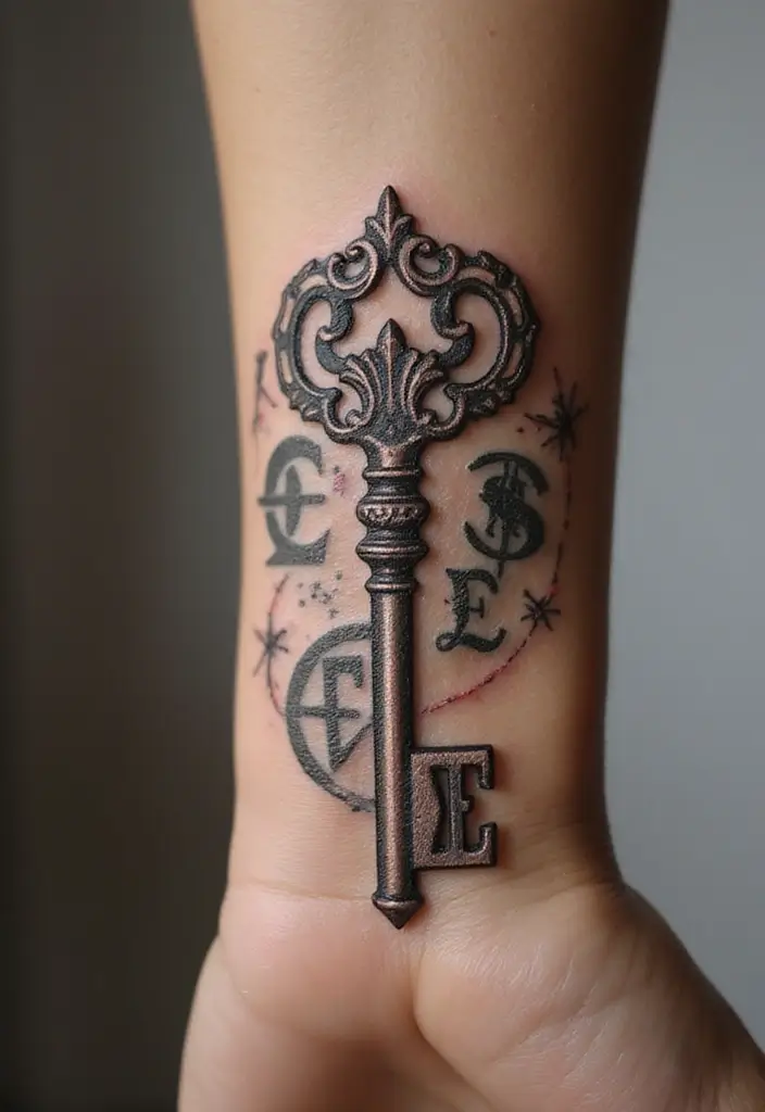 30 Money Tattoo Designs with Symbolism and Creative Styles - 26. The Key to Wealth
