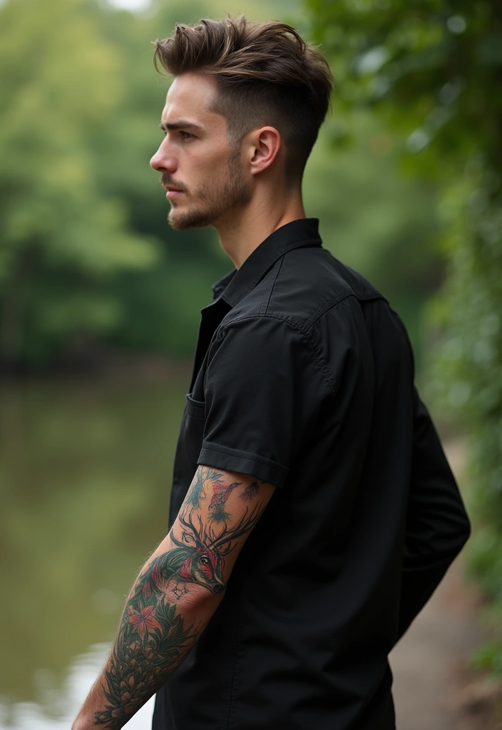 30 Viking Tattoo Designs with Historical and Mythological Meaning 26 30 Viking Tattoo Designs with Historical and Mythological Meaning - 26. The Deer of the Underworld
