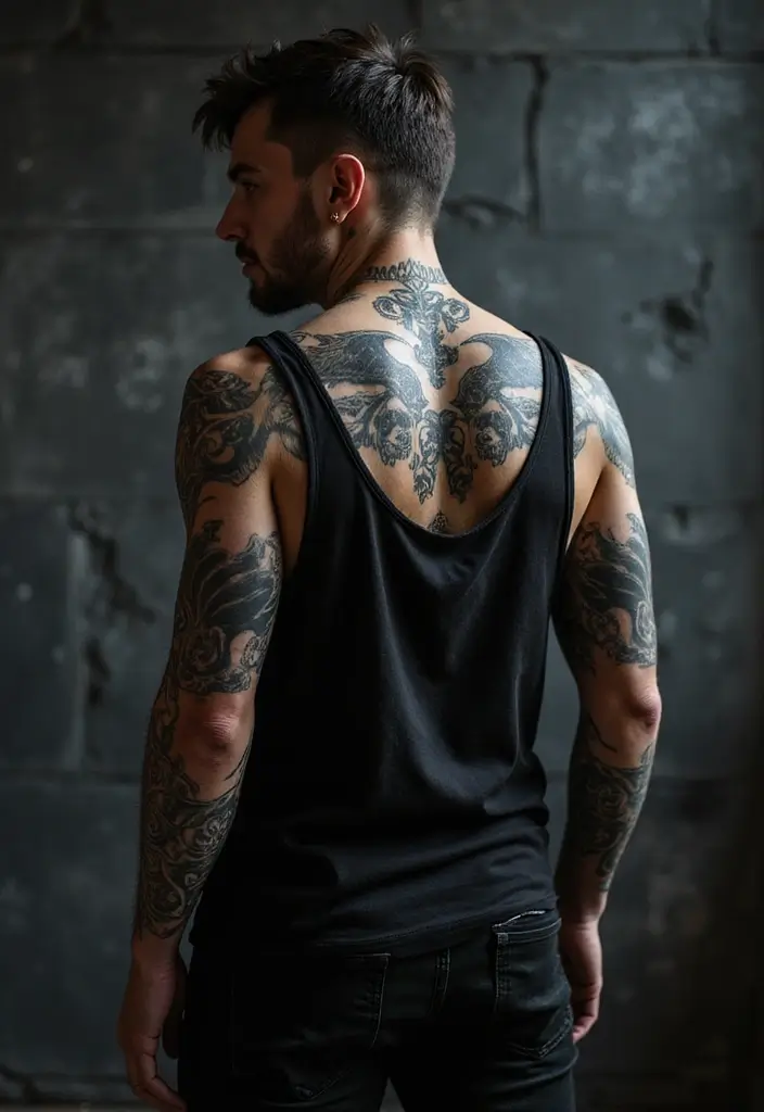 30 Back Tattoo Ideas for Men with Bold and Powerful Designs 27 30 Back Tattoo Ideas for Men with Bold and Powerful Designs - 27. Gothic Elements