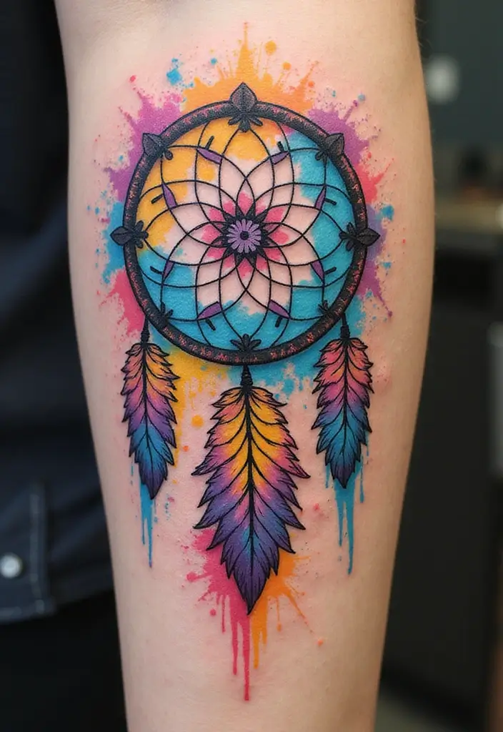 50 Dream Catcher Tattoo Meaning Ideas with Deep Symbolism 27 50 Dream Catcher Tattoo Meaning Ideas with Deep Symbolism - 27. Creative Freedom