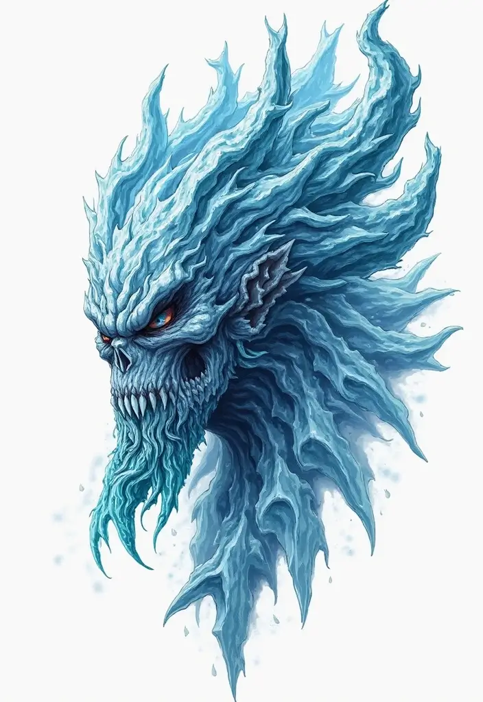 50 God of War Tattoo Ideas for True Fans of the Game - 27. Frost Giant Elements