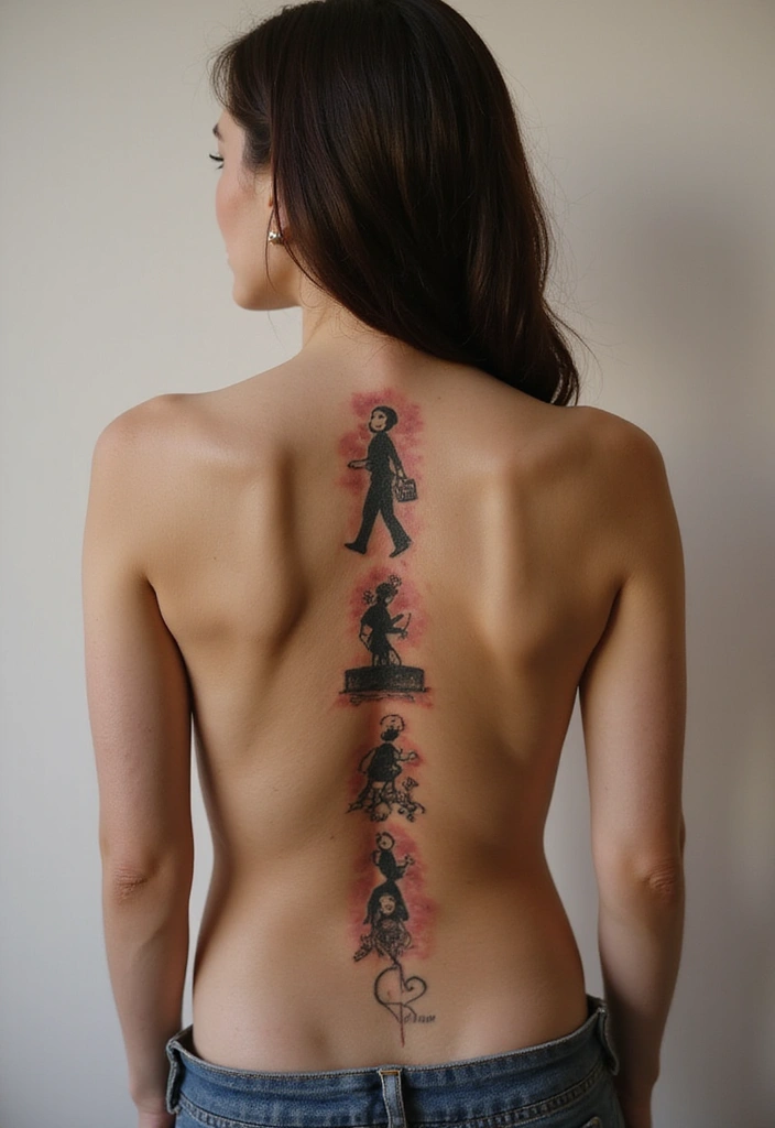 50 Baddie Women’s Spine Tattoos That Look Absolutely Stunning - 28. Storytelling Tattoos