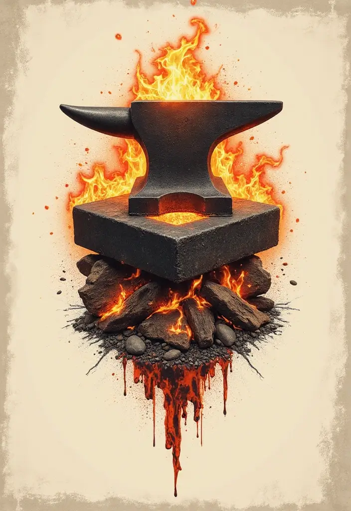 50 God of War Tattoo Ideas for True Fans of the Game - 28. The Forge