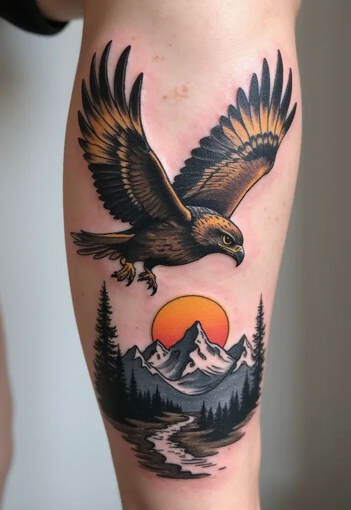 50 Hawk Tattoo Meaning Designs and Symbolism You Should Know 28 50 Hawk Tattoo Meaning Designs and Symbolism You Should Know - 28. The Spirit of Adventure