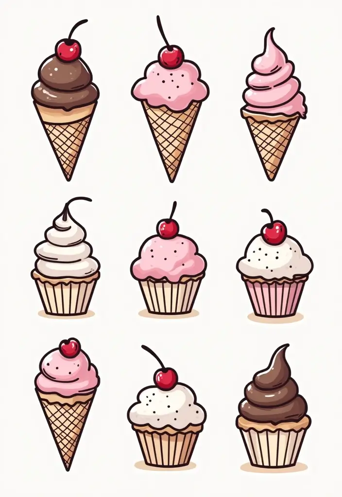 50 Line Art Custom Tattoos for Minimalist and Creative Designs 28 50 Line Art Custom Tattoos for Minimalist and Creative Designs - 28. Sweet Treats