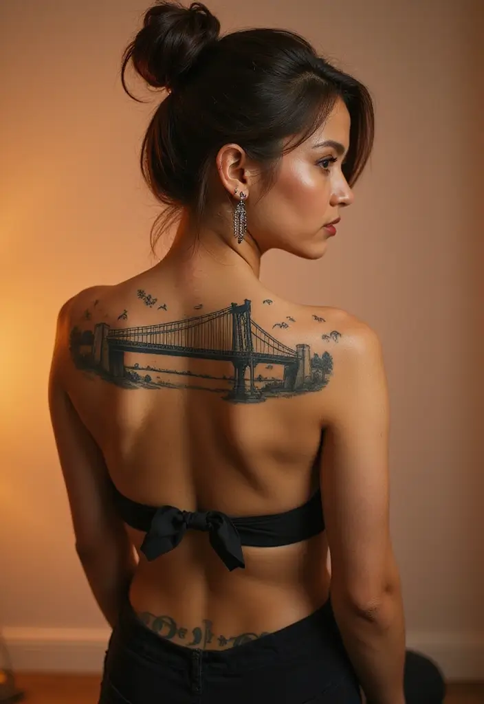 30 Money Tattoo Designs with Symbolism and Creative Styles - 28. The Bridge to Wealth